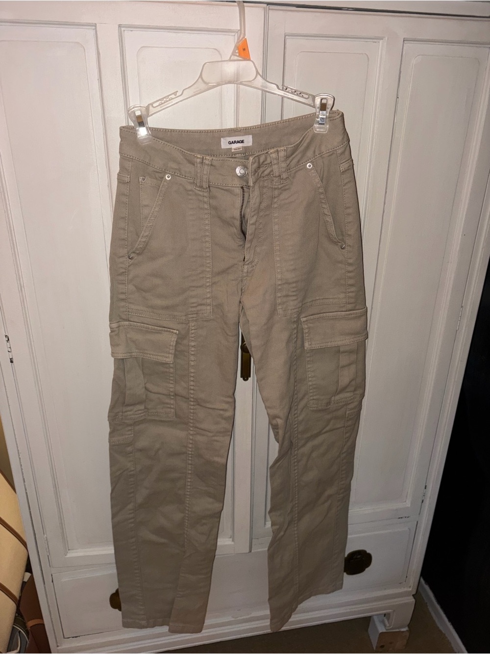 Garage Women's Straight Leg Cargo Jeans - Khaki
